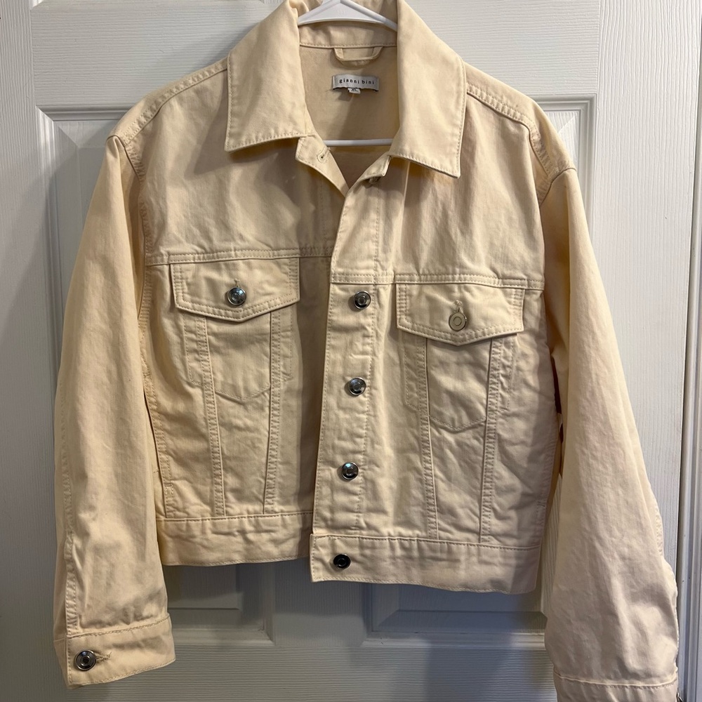 Gianni Bini Cream Denim Jacket